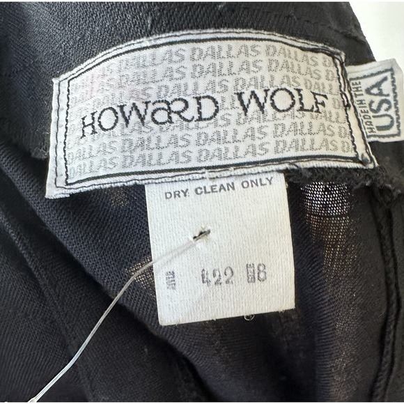 NWT Howard Wolf Black Sheath Dress Sz 8 Lace Waist Vintage Made USA Elegant - Picture 7 of 8